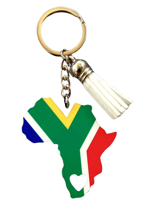 South Africa Flag-inspired Keyring - African Pride Collection