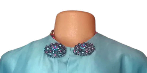 Mashudu Poncho with Striped Hem - African Pride Collection