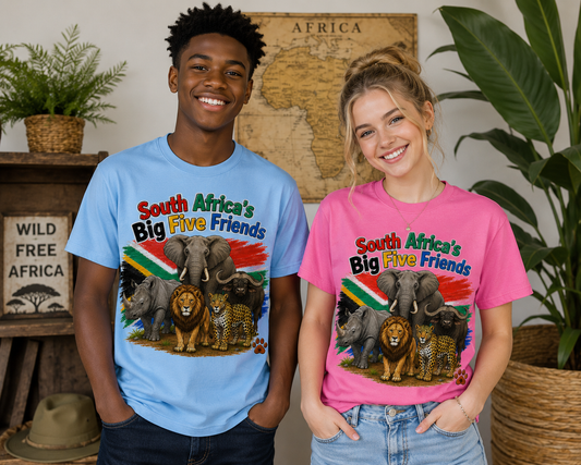 South Africa's Big Five Friends Teen T-Shirt | Various Colours