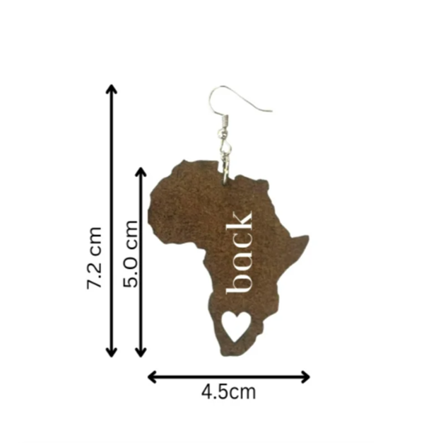Africa Map Earrings - South African Flag-Inspired