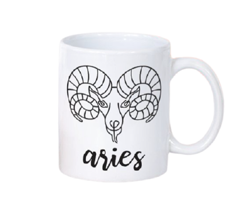 White Ceramic Mug - Zodiac Sign - 0.325 L