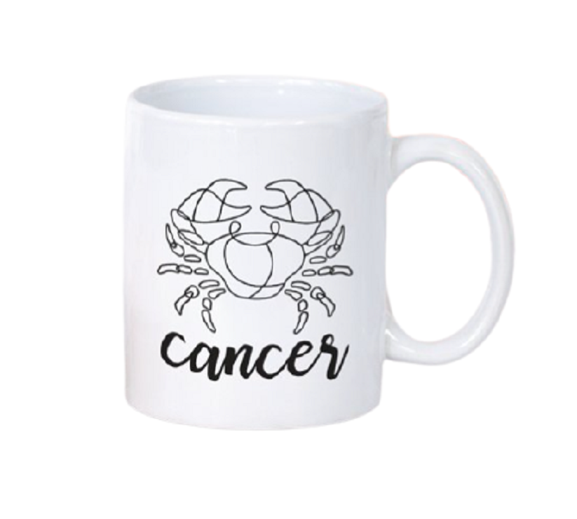 White Ceramic Mug - Zodiac Sign - 0.325 L
