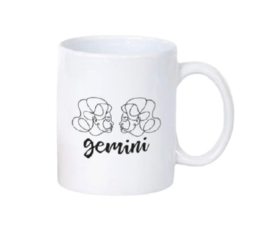 White Ceramic Mug - Zodiac Sign - 0.325 L - African Pride Collection