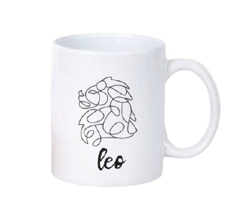 White Ceramic Mug - Zodiac Sign - 0.325 L