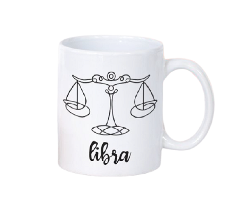 White Ceramic Mug - Zodiac Sign - 0.325 L