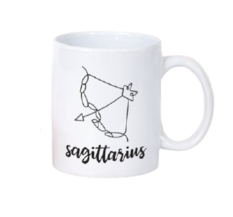 White Ceramic Mug - Zodiac Sign - 0.325 L