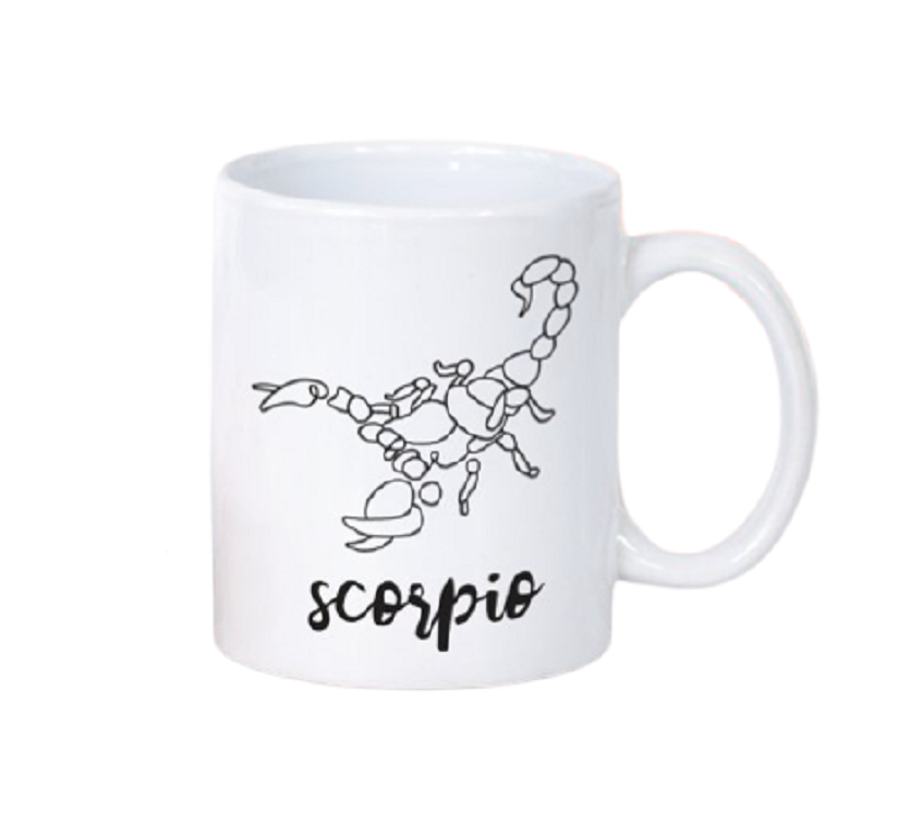 White Ceramic Mug - Zodiac Sign - 0.325 L