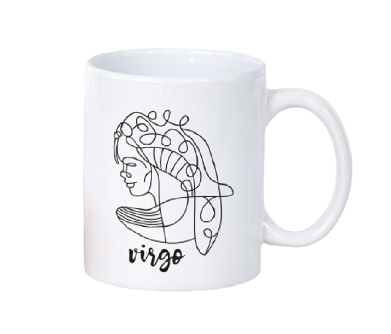 White Ceramic Mug - Zodiac Sign - 0.325 L