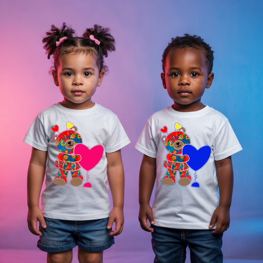 Kids TeddyBear and Heart T-shirts