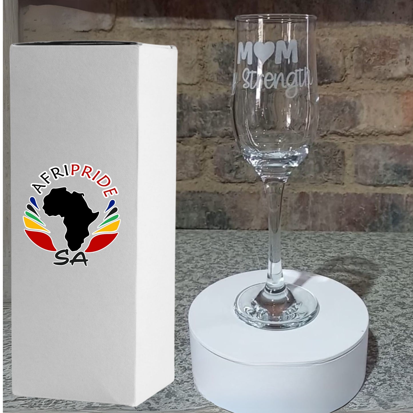 Mom, My Strength Glass Gift