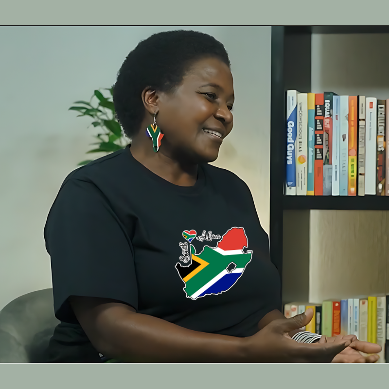 South Africa Map T-Shirt - Unisex - South African Flag