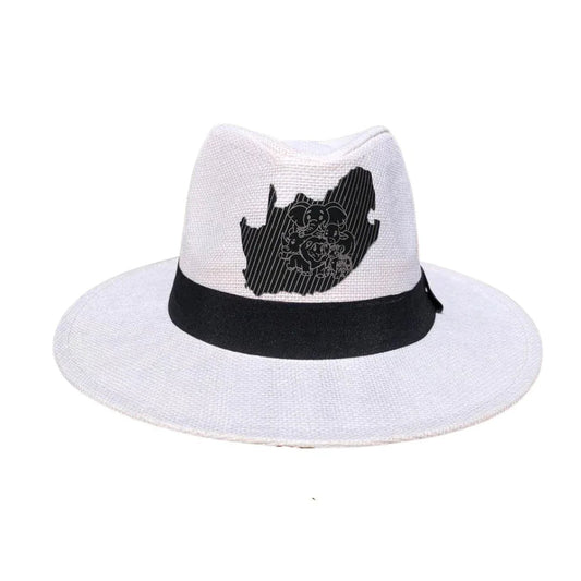 Panama Unisex Hat with the Big 5 engraved South African Map - African Pride Collection