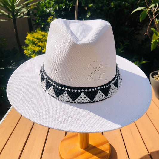 Panama Unisex Hat with beaded band