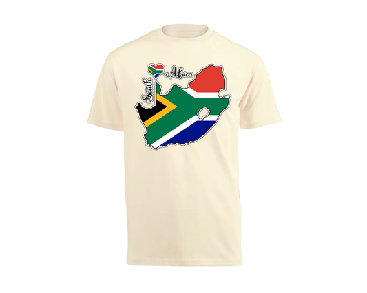 South Africa Map T-Shirt - Unisex - South African Flag