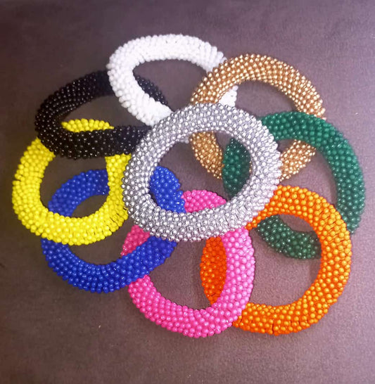 Venda Traditional Bangle - Handcrafted Plastic Beaded Tshikiripoto - Various Colours