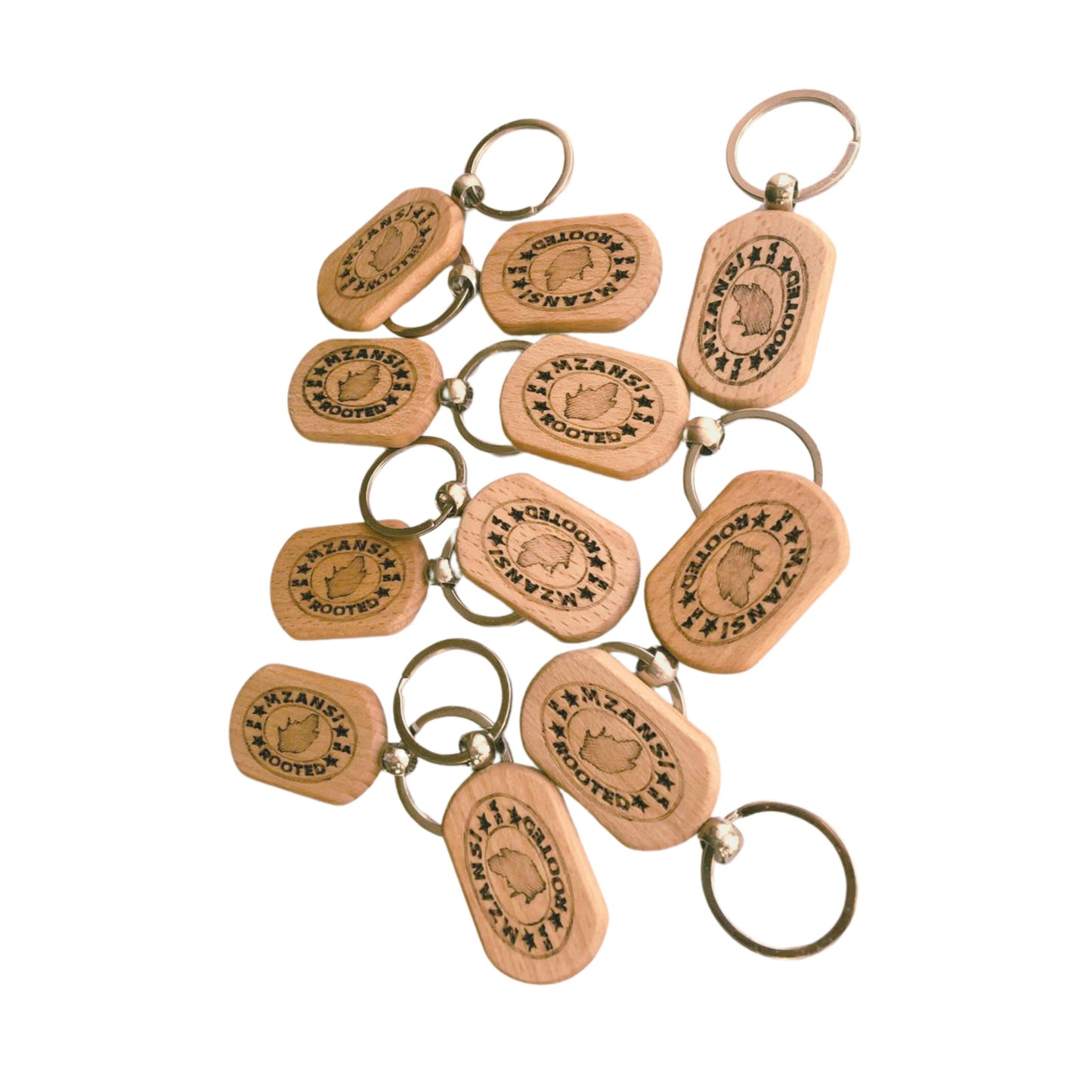 Mzansi Rooted – Engraved Wooden Key Ring