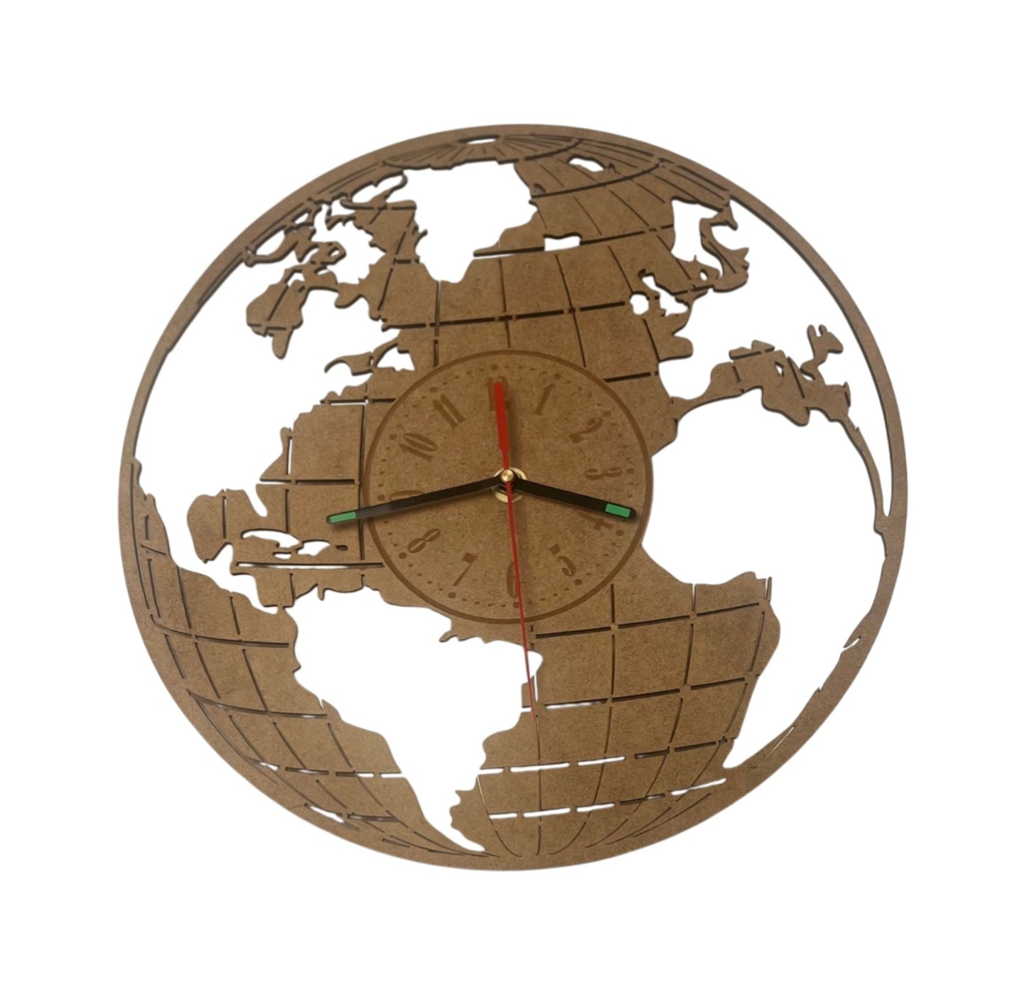 World Map Wall Clock