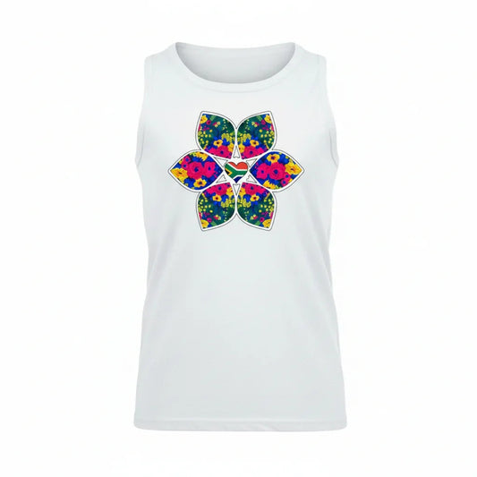 Sleeveless Heritage Flower T-Shirt - Unisex - African Pride Collection