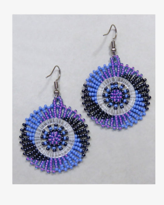Handmade African Beaded Circle Earrings – South Africa