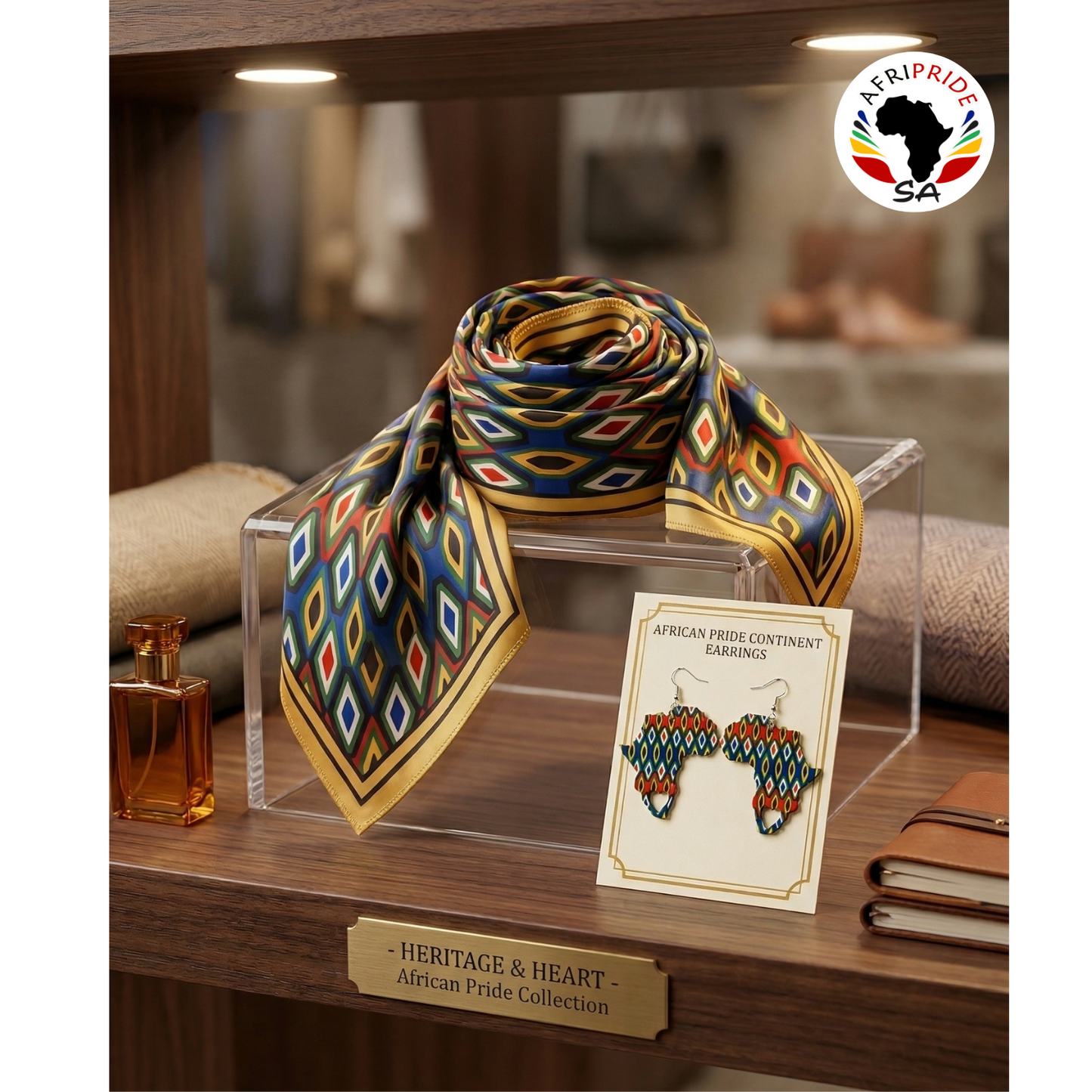 South African Flag Colours Inspired Chiffon Scarf