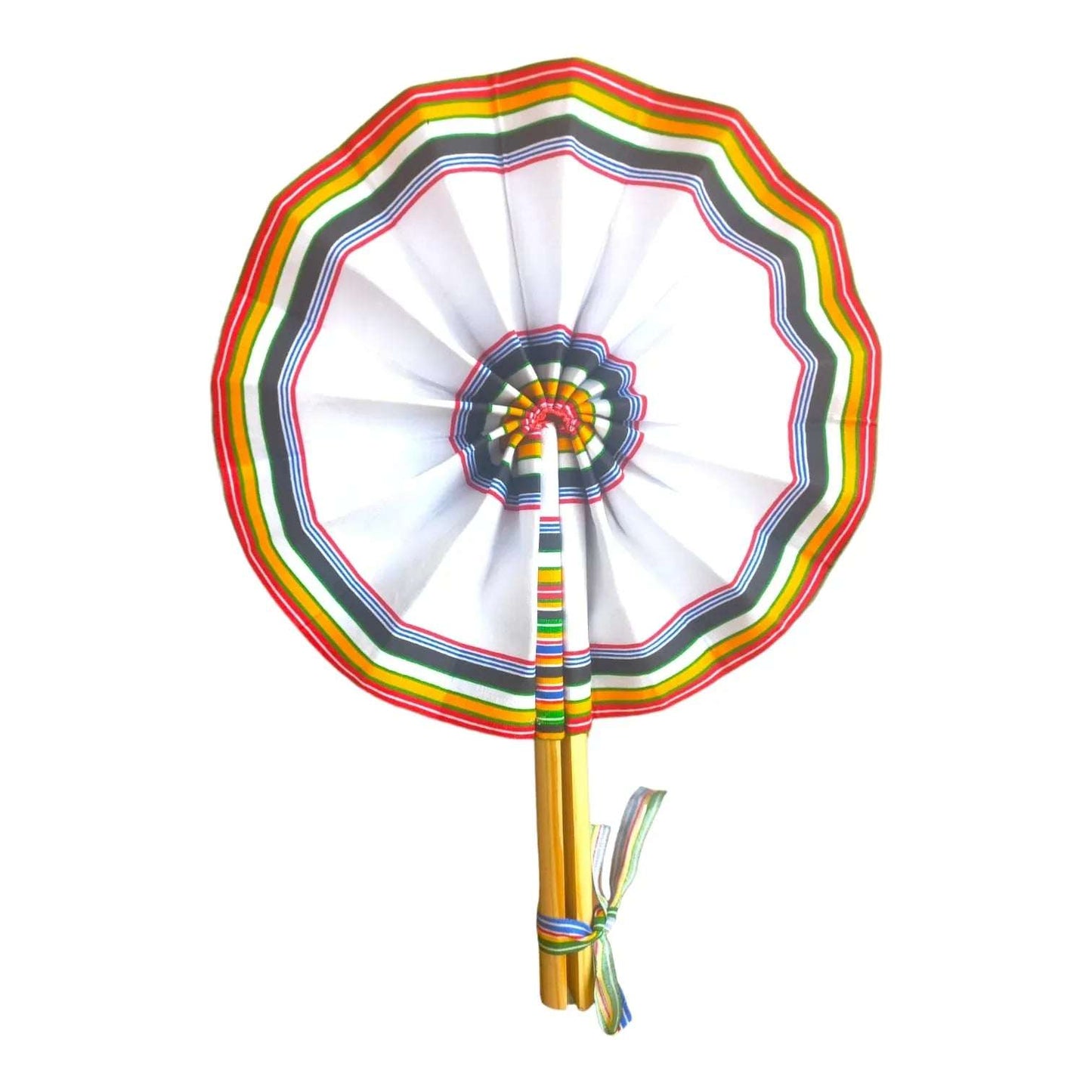 Vhutambo Handmade Foldable African Fabric Fan with Wooden Handles - African Pride Collection