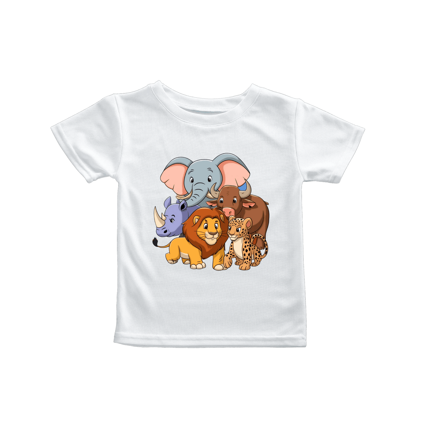 Unisex Big 5 Animal T-Shirt for Children - Vibrant Colours - African Pride Collection