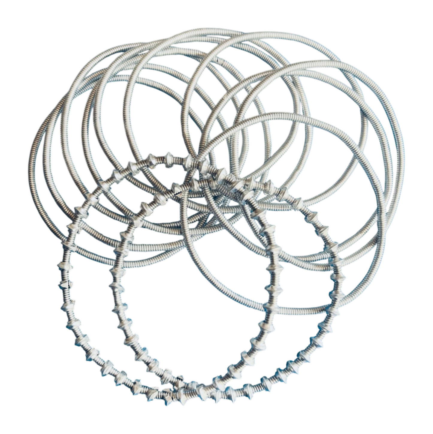 Set of Mixed Venda Bangles/Bracelets  on a white background