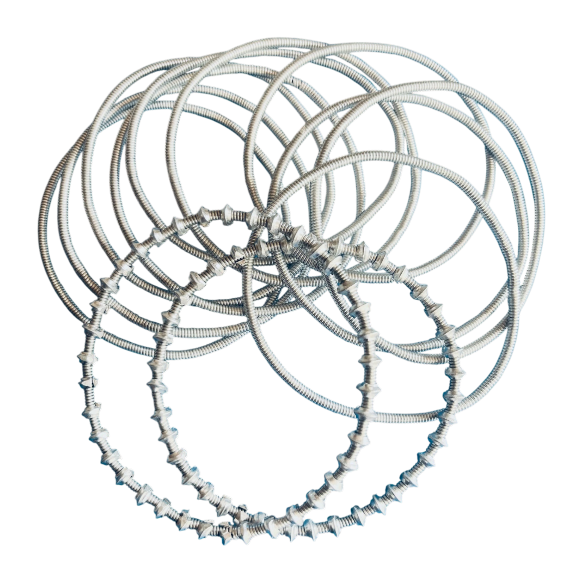 Set of Mixed Venda Bangles/Bracelets  on a white background