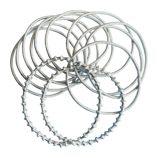 Set of Mixed Venda Bangles/Bracelets  on a white background