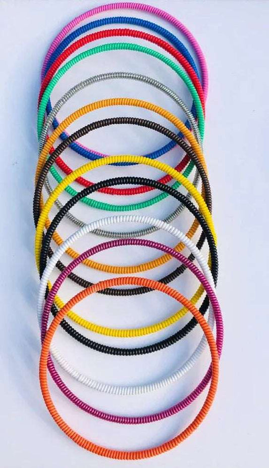 Venda Bangles – Multicolour Plastic-Wrapped Bracelets - African Pride Collection