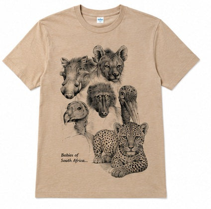 African wildlife T-shirt Collection - Hand-drawn