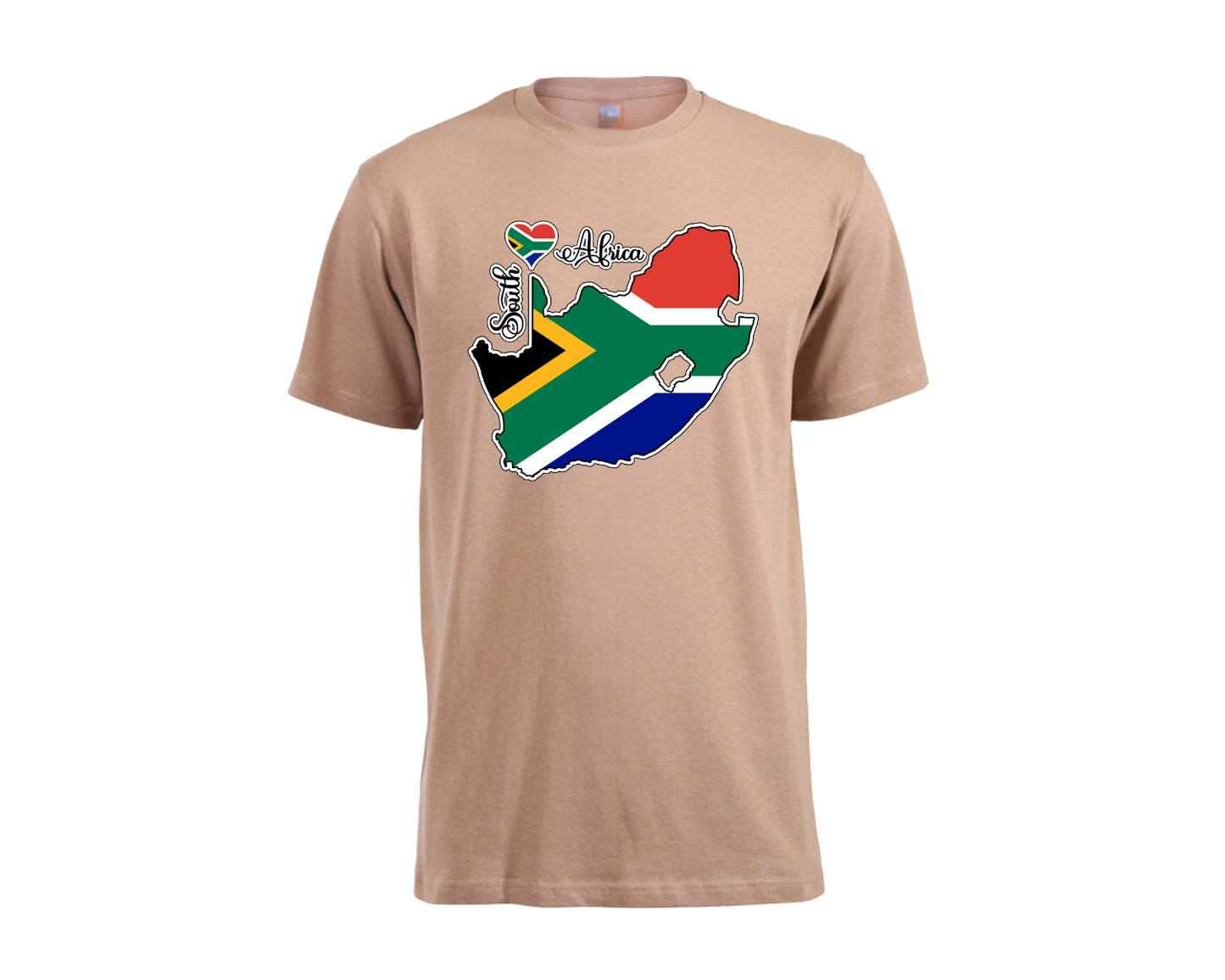 South Africa Map T-Shirt - Unisex - South African Flag