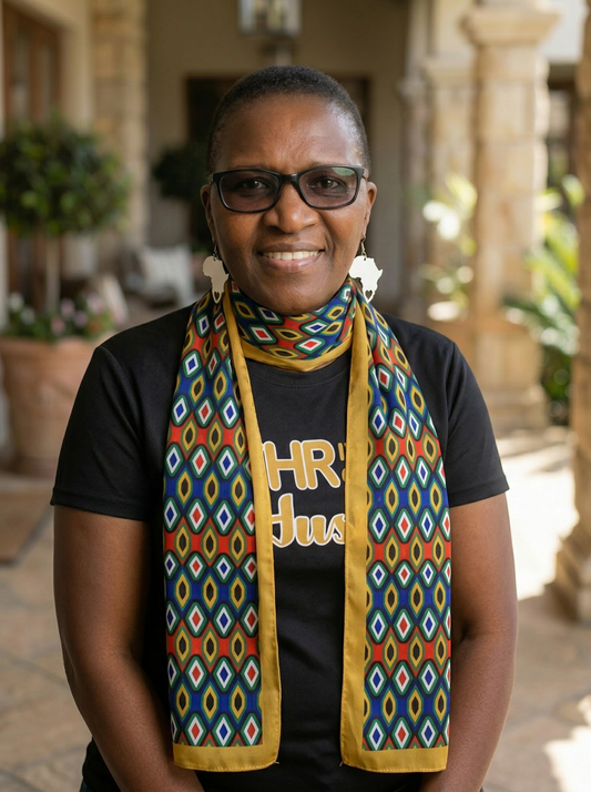 South African Flag-Inspired Chiffon Scarf