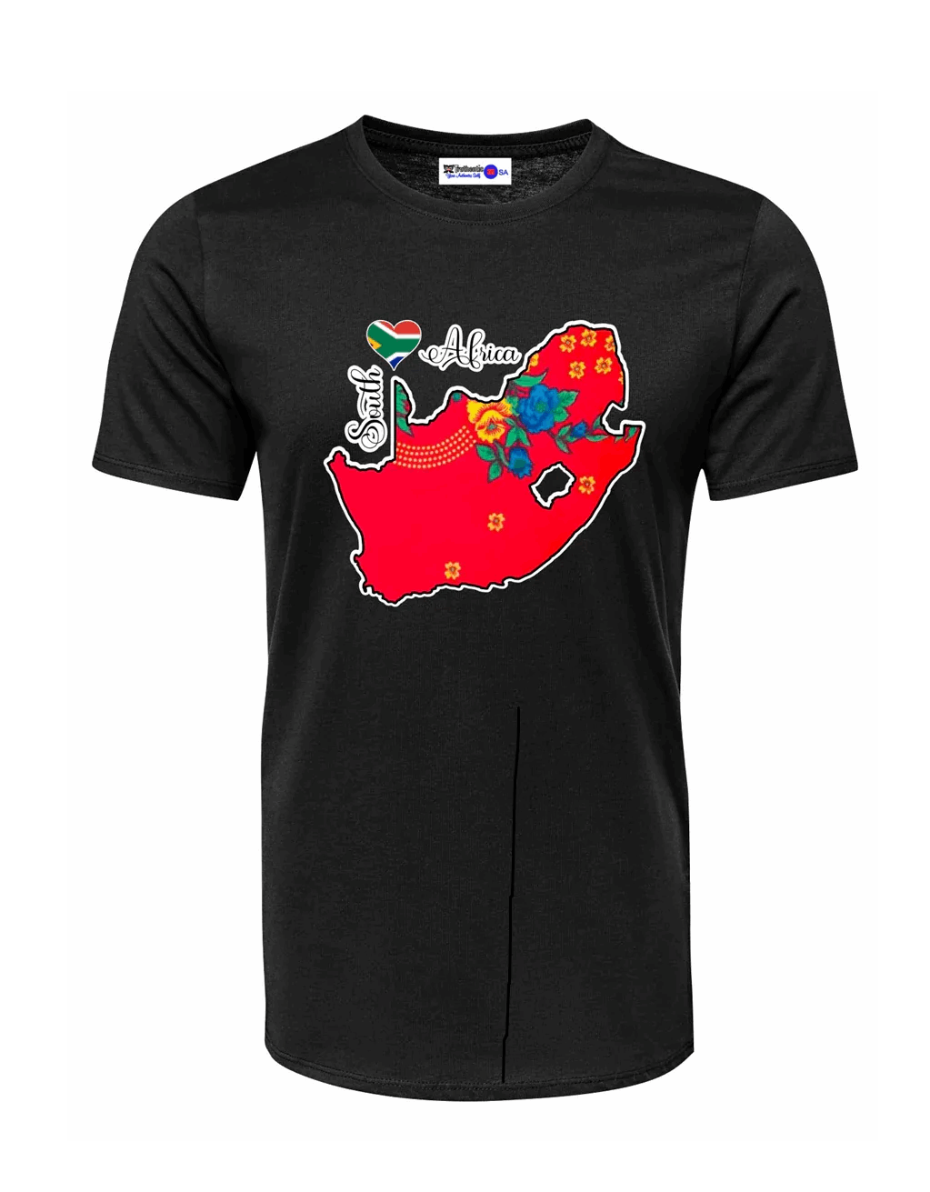 South Africa Map T-Shirts - Unisex - Tsonga Fabric-Inspired - African Pride Collection