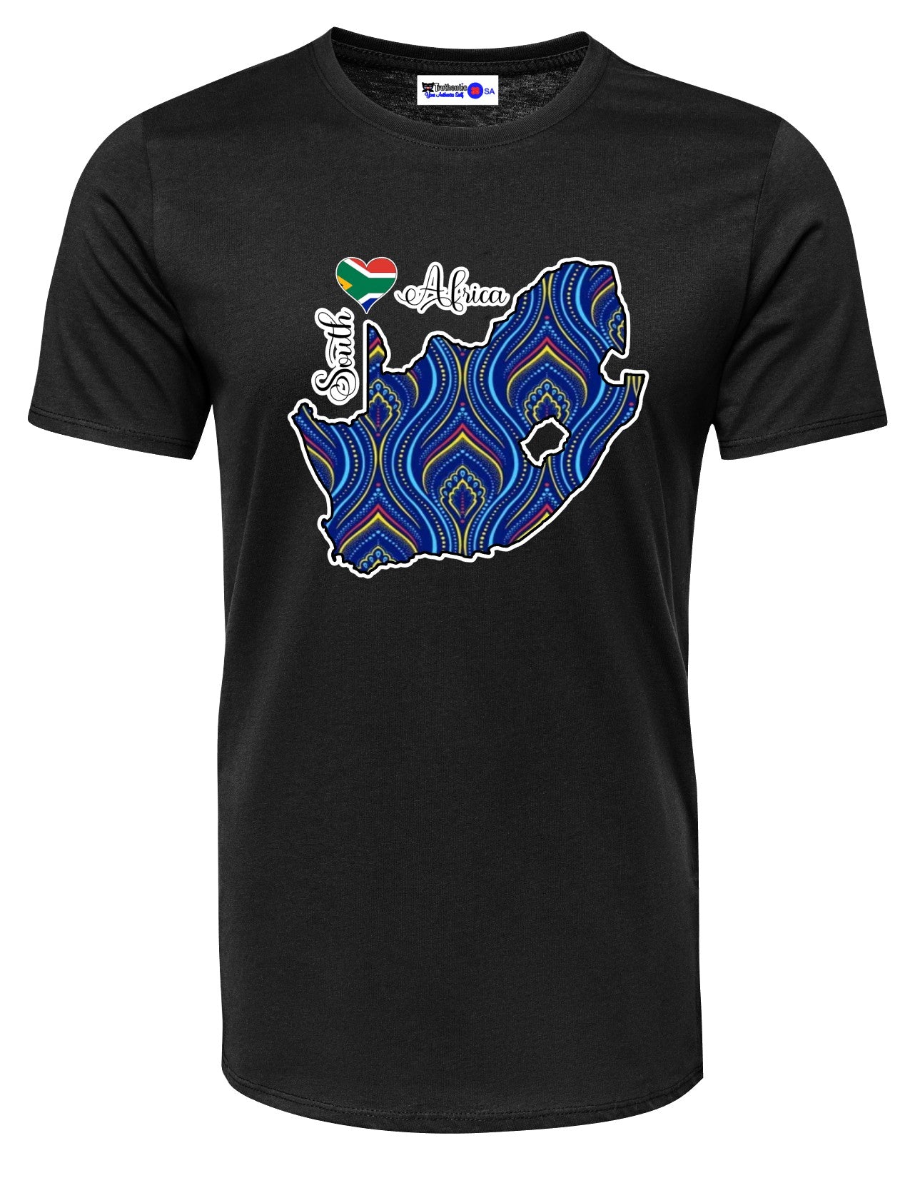 South Africa Map T-Shirts - Unisex - Shweshwe
