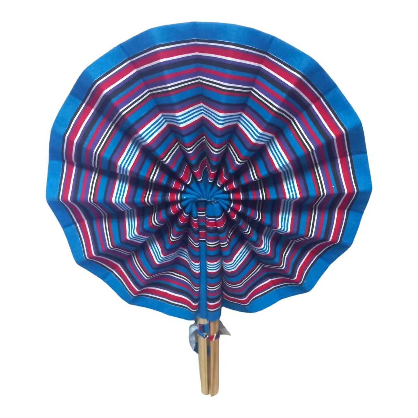 Vhutambo Handmade Foldable African Fabric Fan with Wooden Handles - African Pride Collection