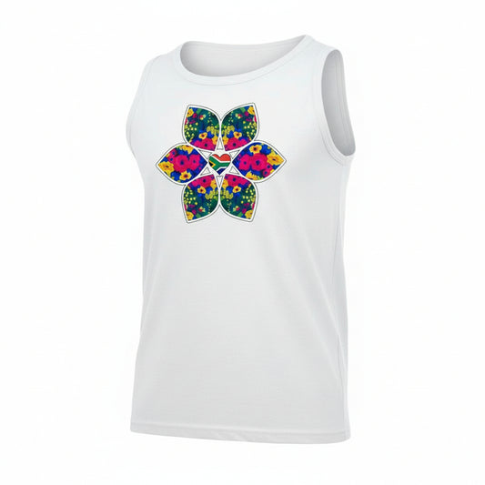 Sleeveless Heritage Flower T-Shirt - Unisex