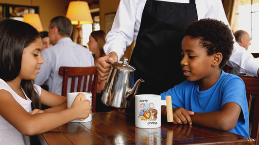 Iconic Big 5 Bamboo handle and Lid ceramic mug